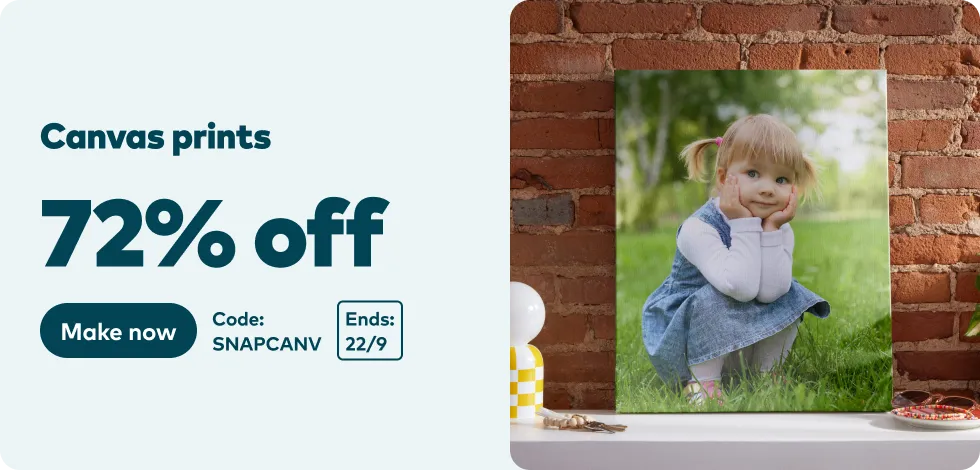 72% off all Canvas Prints