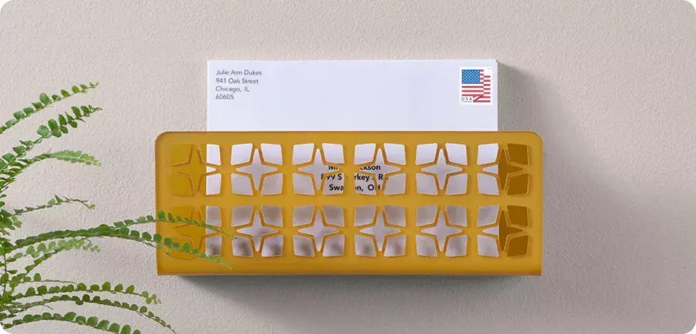 Mail for me cards in a basket