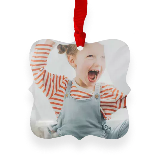 Aluminium square christmas ornament