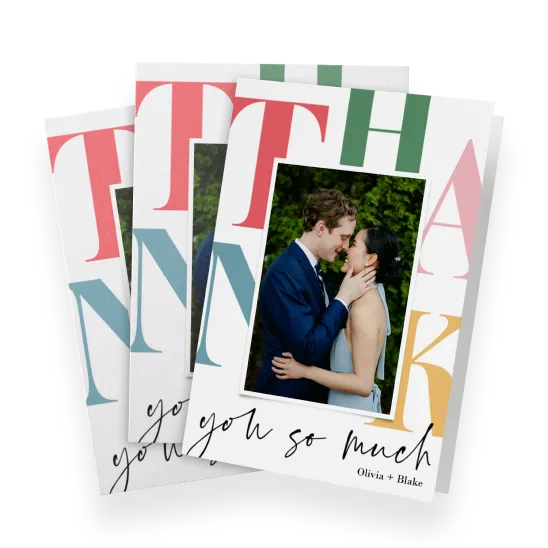 Folded greeting cards, set of 20