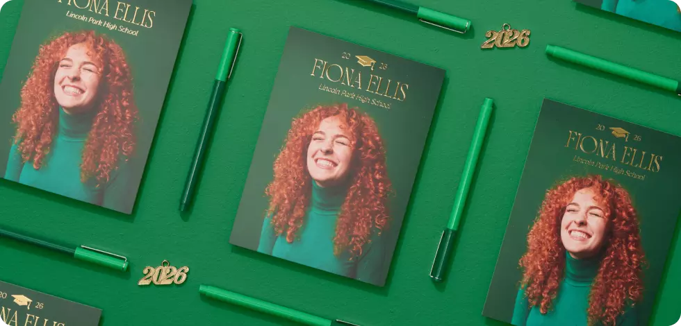 Graduation cards with foil text