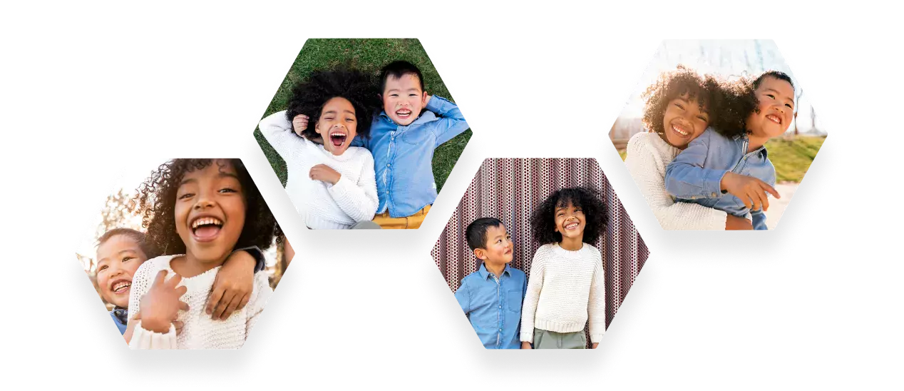 Hexagon photo tiles