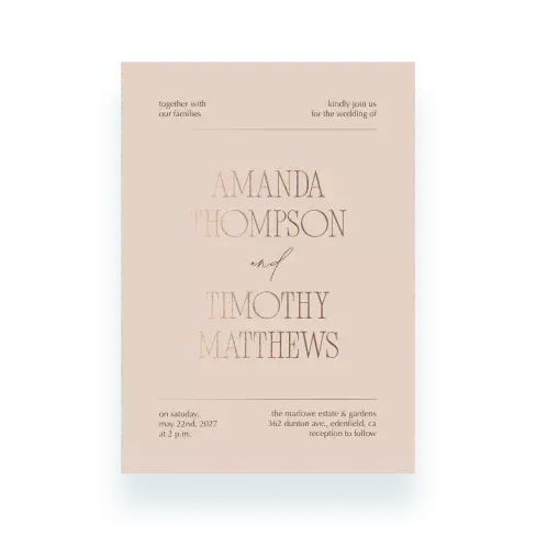 Minimal Lines Invitation