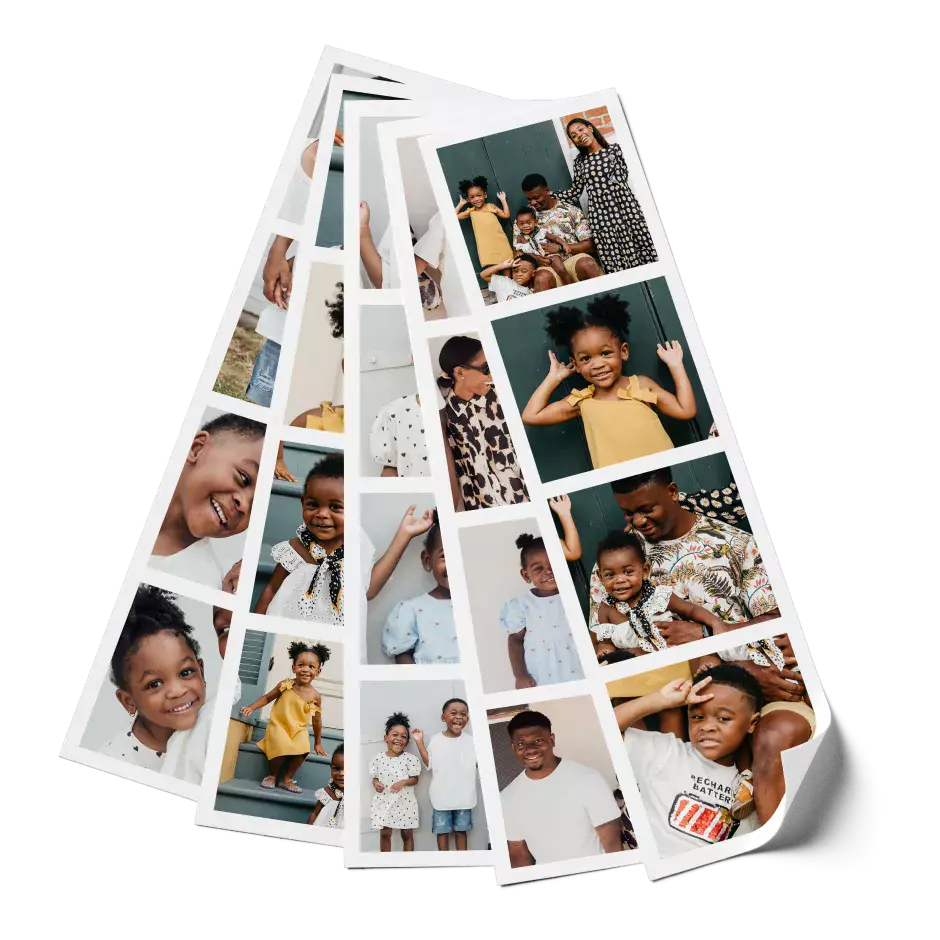Photo booth strips, reusable stickers 