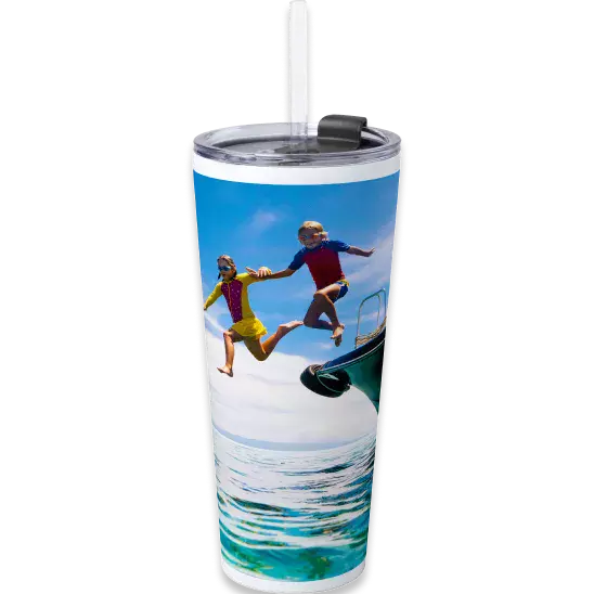Tumbler with straw