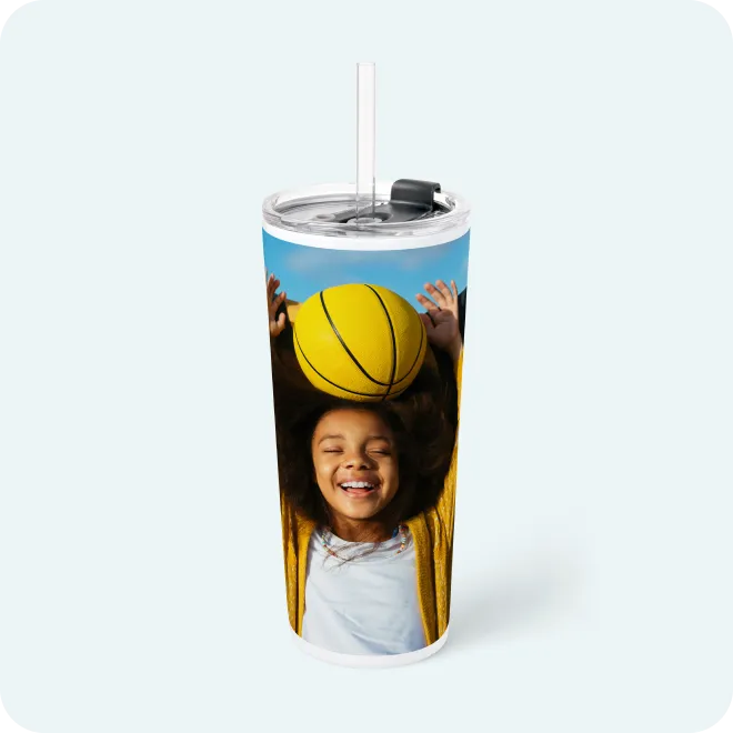 Tumbler with straw, 22oz