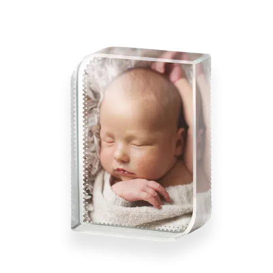 Glass photo block