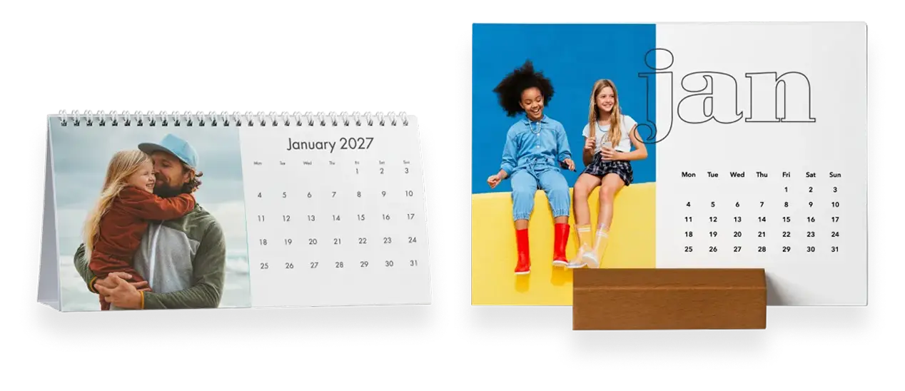Desk and woodblock calendars