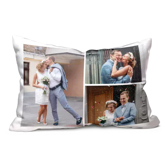 Collage throw pillows