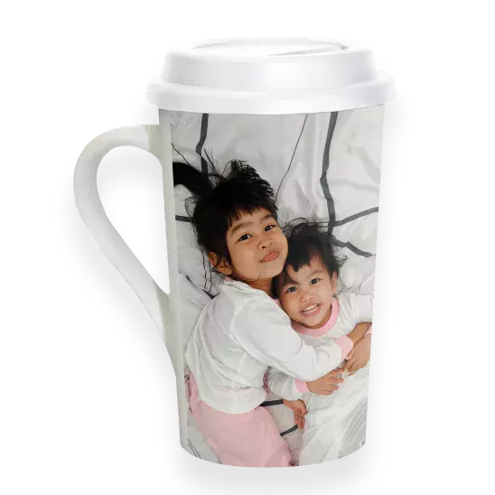 Grande coffee mug with lid 16oz.