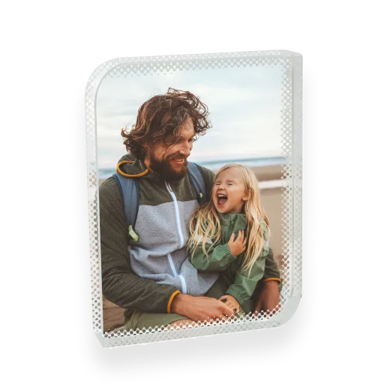 Glass photo block
