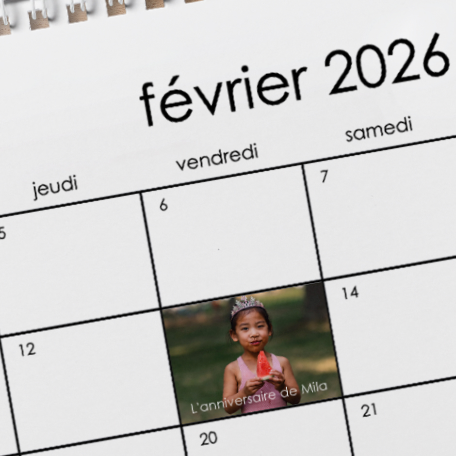 Personnalisez les jours importants 